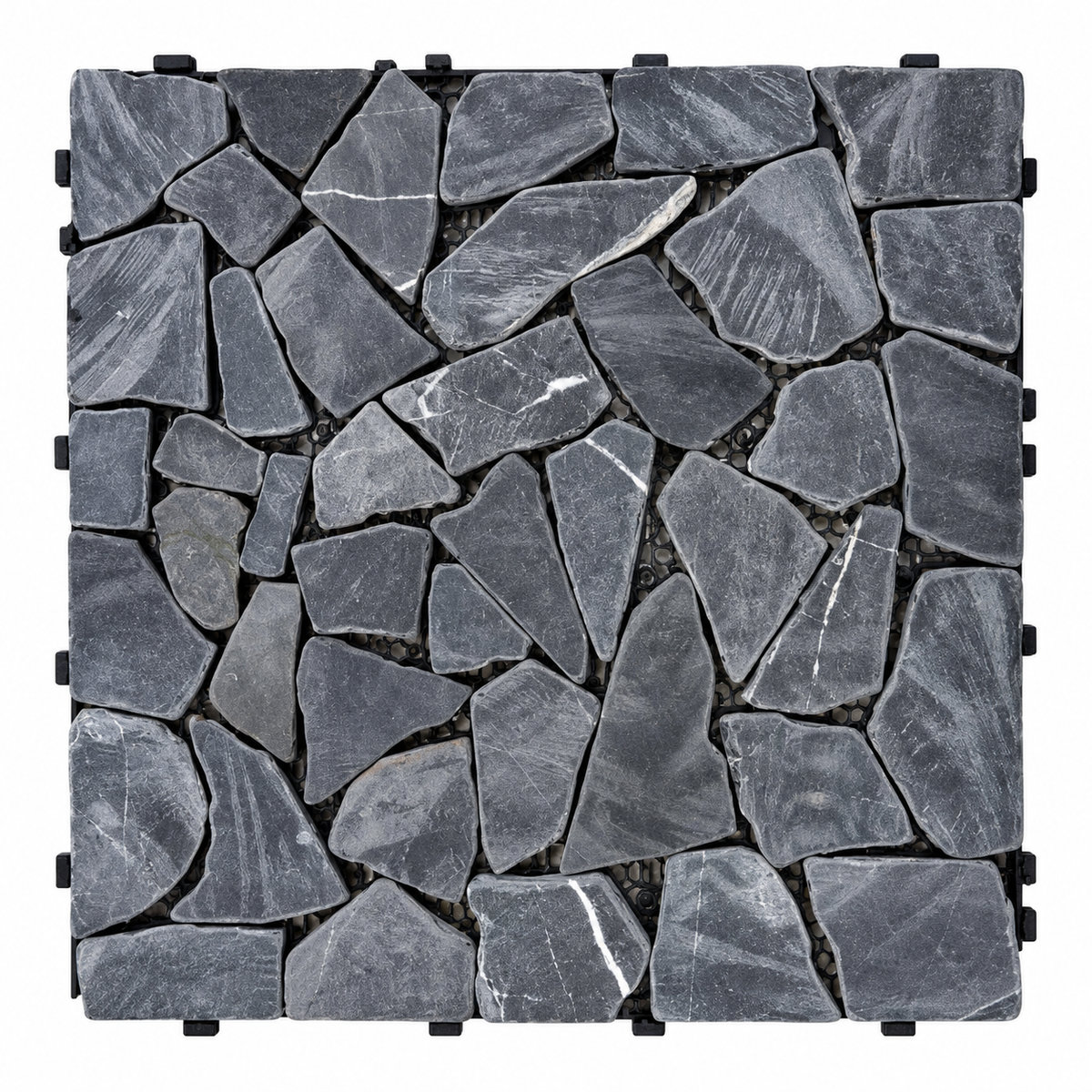 Baldosa Encastrable Piedra Gris 30x30