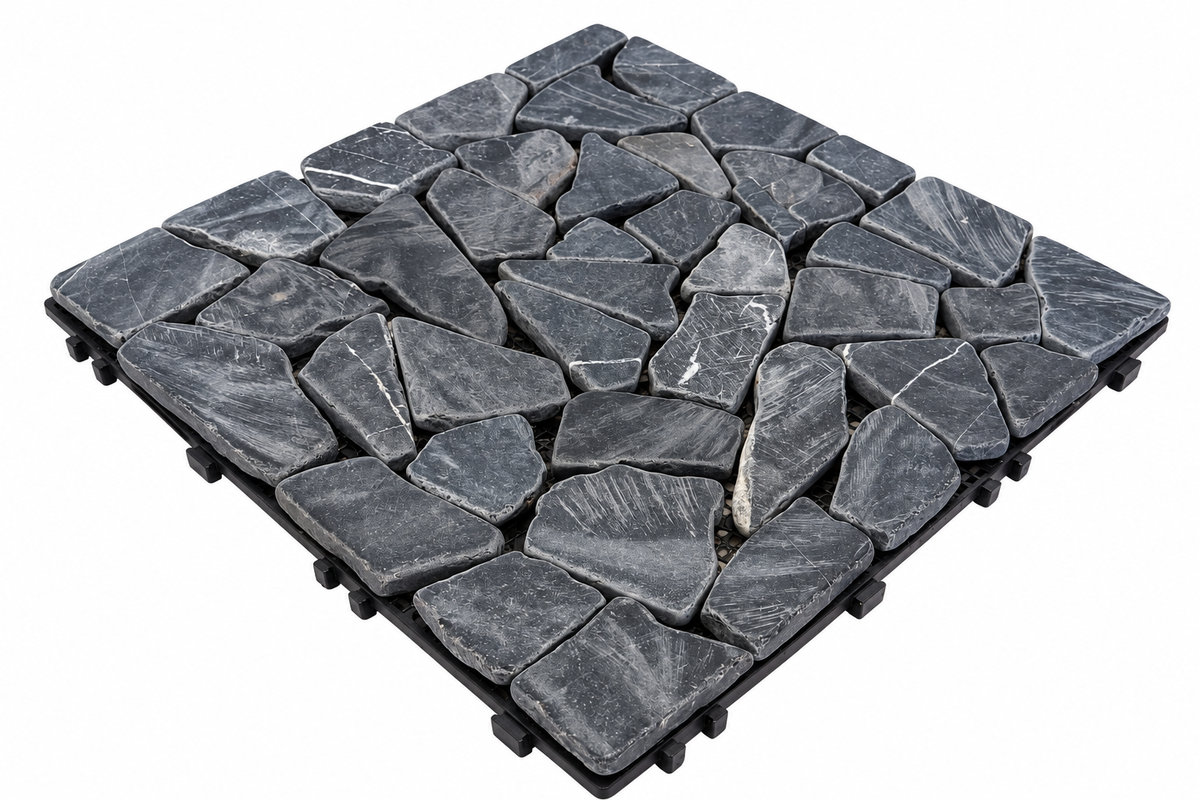 Baldosa Encastrable Piedra Gris 30x30
