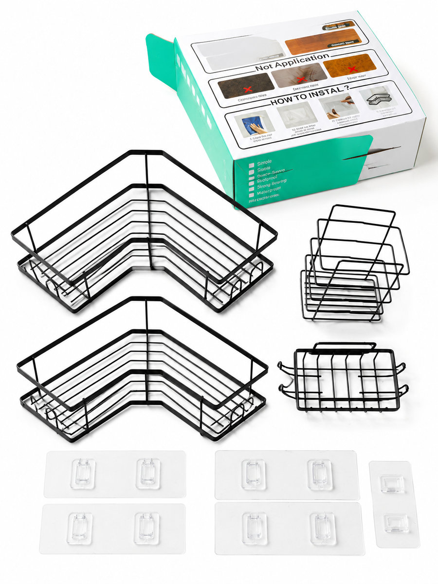 Organizador Ducha Set 4P Esquinero Ventosas