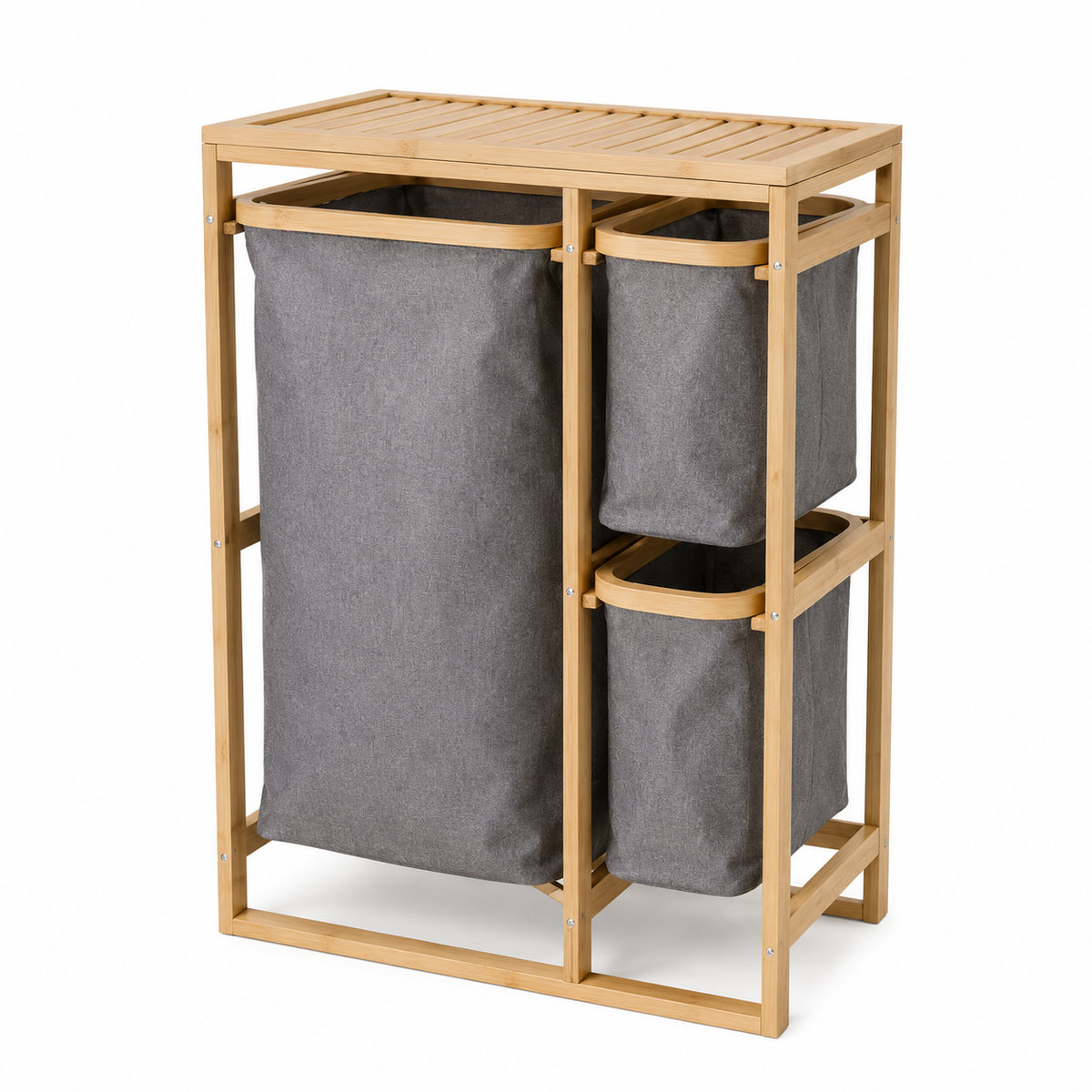 Organizador Madera Con Cesto y 2 Cajones