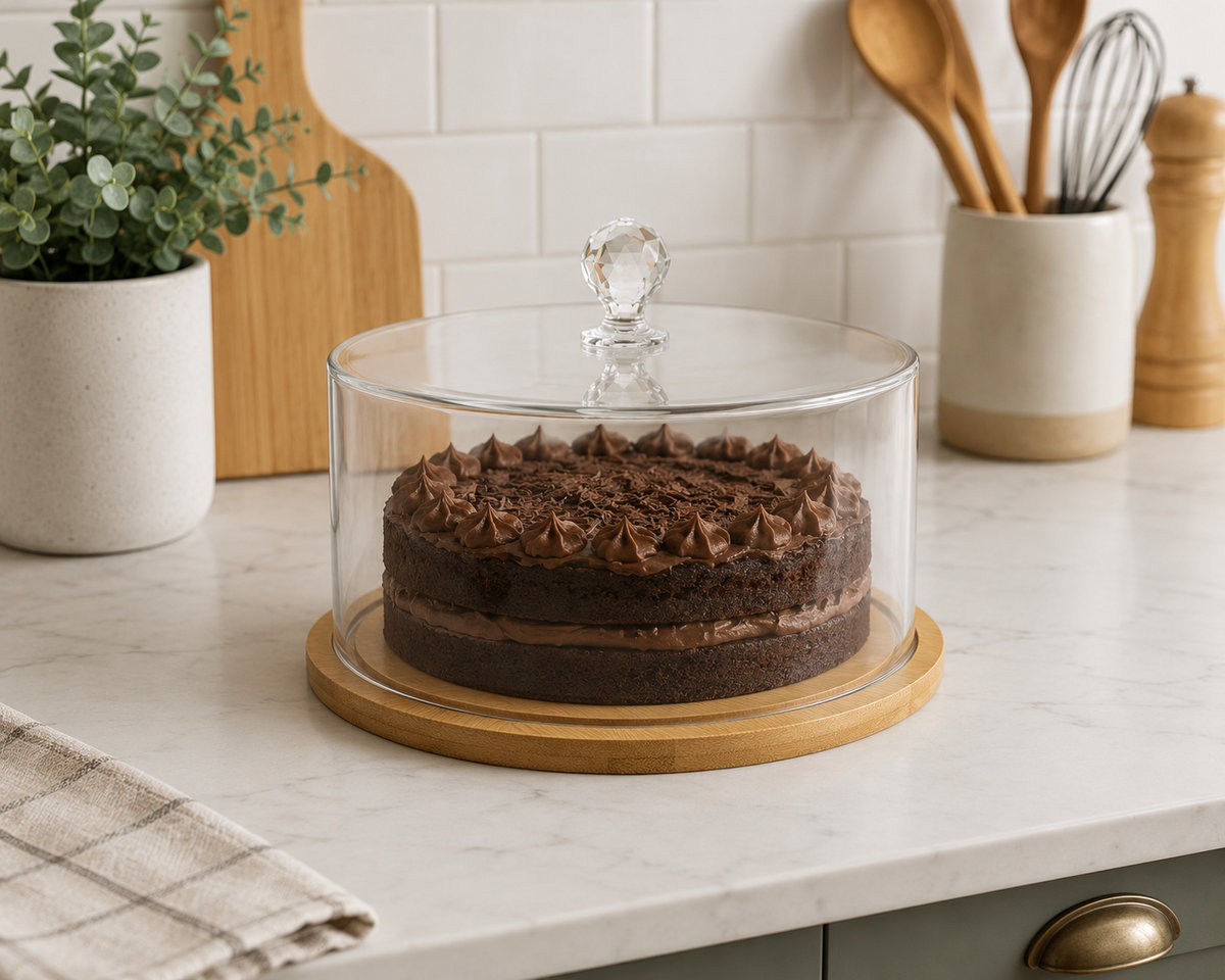 Campana Para Tortas Bambú 28x28