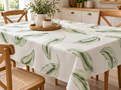 Hule PVC Estampado Plumas 1.37mt Mantel De Mesa