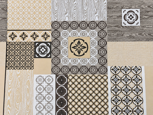 Hule Estampado Patchwork PVC 1.37mt