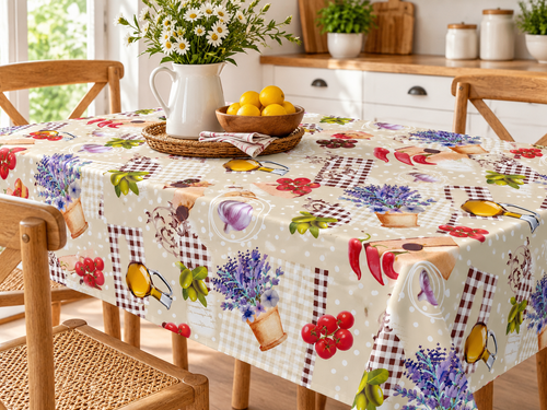 Hule Estampado Oliva PVC 1.37mt Mantel De Mesa