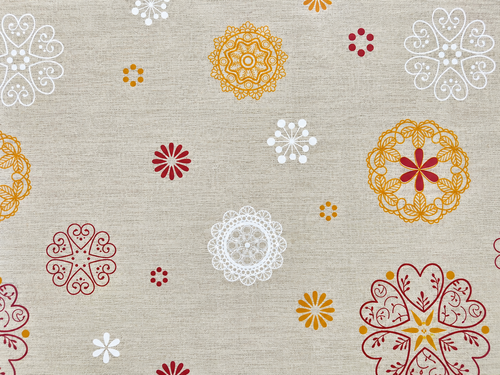 Hule Estampado Mandala PVC 1.37mt Mantel De Mesa
