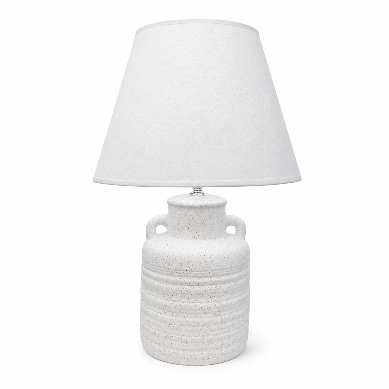 Lámpara De Mesa Cerámica Blanca