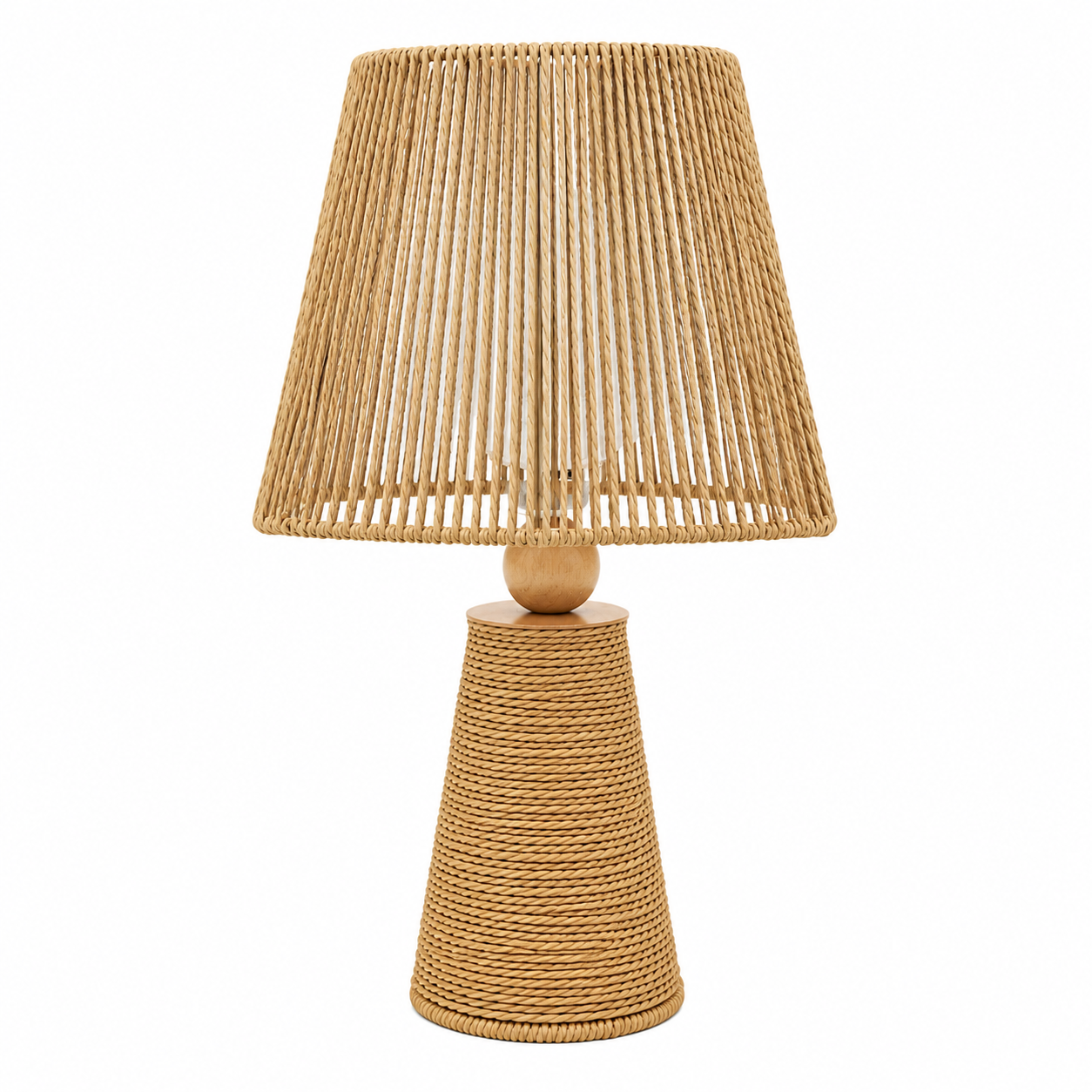 Lámpara De Mesa Cuerda Beige