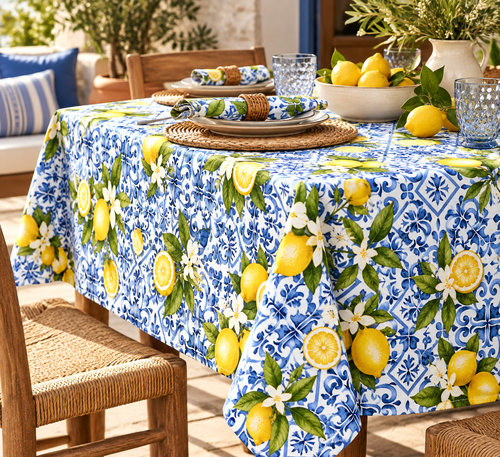 Loneta Estampada Treviso Azul 2.80