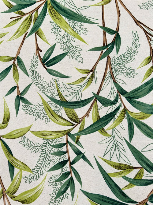 Loneta Estampada Bambú Verde 2.80