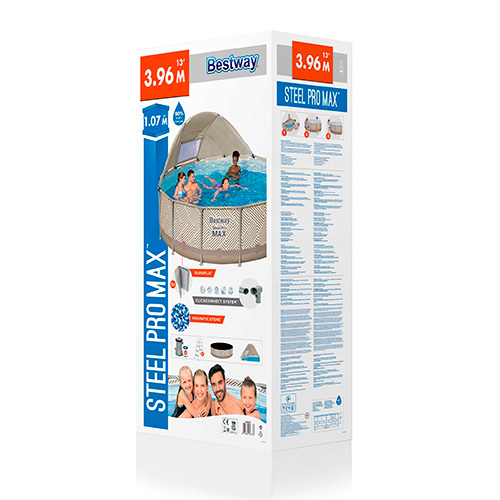 Piscina Estructural 11.133Lt Bestway Con Toldo