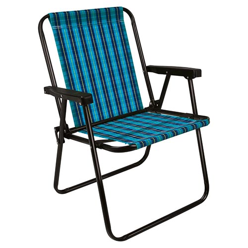 Silla Alta Cuadros Acero Mor 2052 Azul