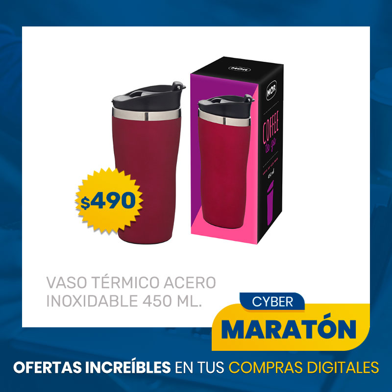 Vasos Térmicos De Acero 450Ml. Mor