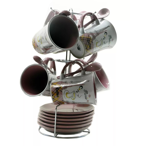 Tazas Set París 325ml x 6 Platos Cucharas