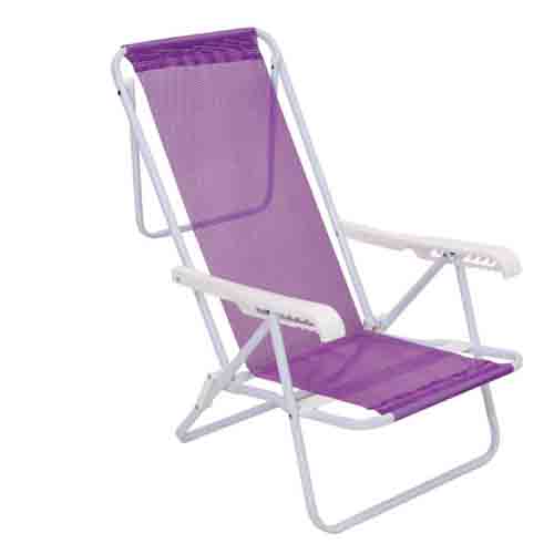 Sillas Playeras 8 Posiciones Acero Sannet Lila Mor