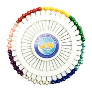 Alfileres De Cabeza Redonda Pack 12 Ruedas Colores