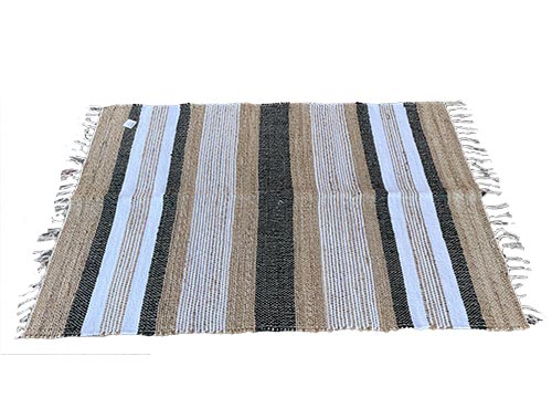 Alfombras De Yute Y Algodón 150x200 Negro 4069