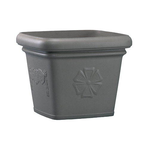 Maceta Resina Italiana Quadro 38x38cm Decorada