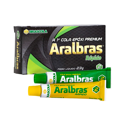 Adhesivo Epoxi 23gr Aralbras Rápido