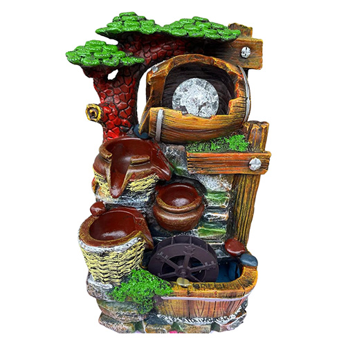 Fuentes De Agua Con Luz Paisaje Molino