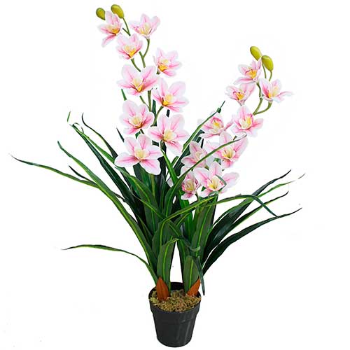 Planta Artificial Orquídea Rosa 90cm