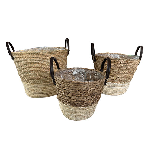 Canastos Decorativos Con Asas Set x 3 BXCB-6