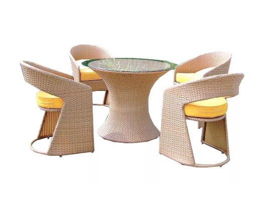Juegos De Jardín 5 Piezas Rattán Sintético