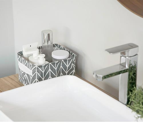  Cesto De Tela Canasto Organizador 20x16x14Cm.