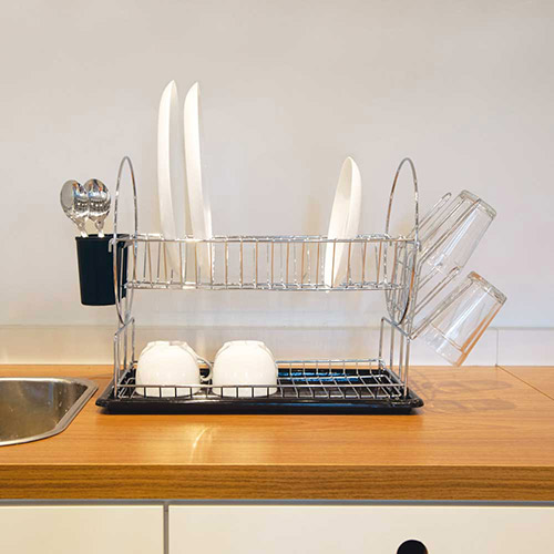 Escurridor De Vajilla 19 Platos 2 Niveles