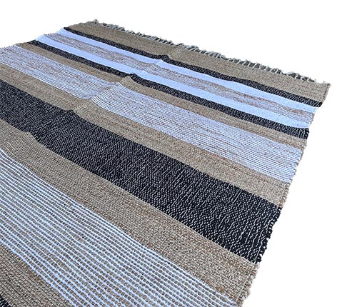 Alfombras De Yute Y Algodón 170x240 Negro 4069