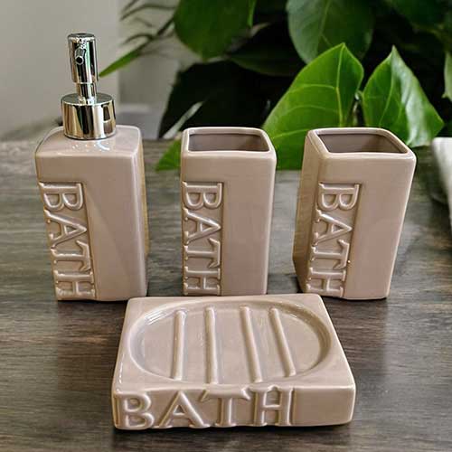 Set De Accesorios Para Baño 4 Piezas Bath