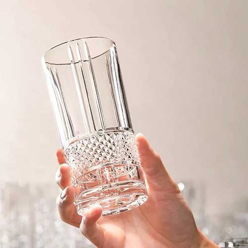 Vasos De Vidrio Largo x6 Grabado 280ml