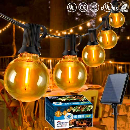 Guirnalda De Luces Decorativas Led Solar 25ud 7mt