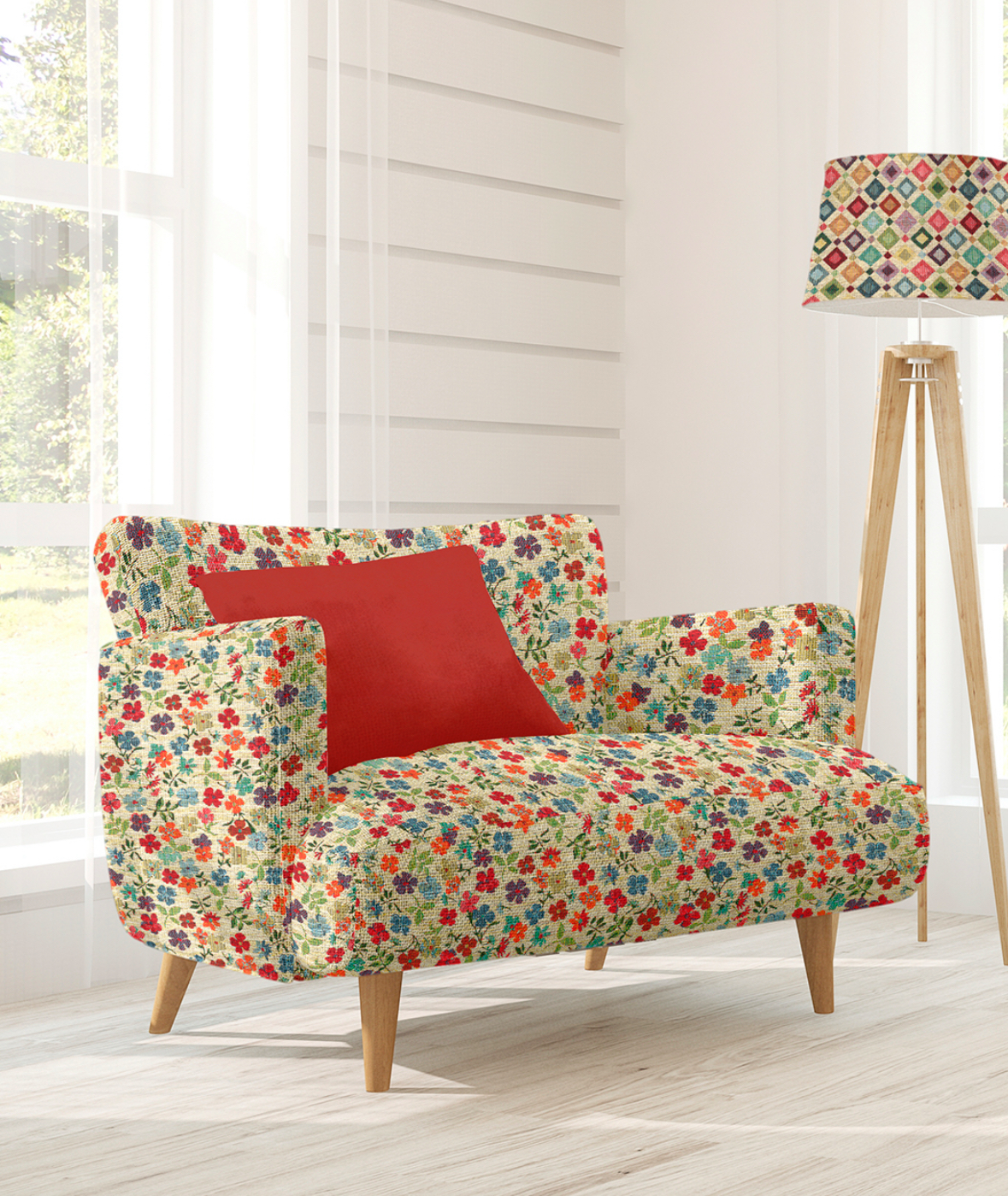 Gobelino Estampado Badi Flor Ancho 1.40