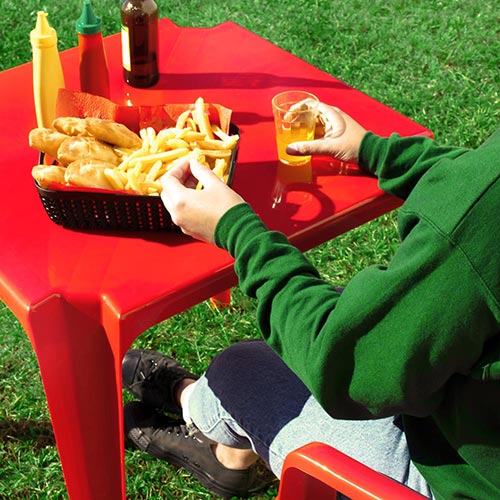 Mesas De Plástico Bela Vista Color Mor