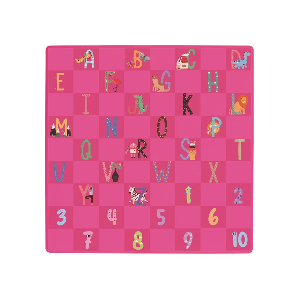 Mesa Kids Abecedario Mor Rosa