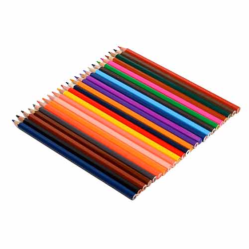 Lápices De Colores 24 Unidades Caja Cartón
