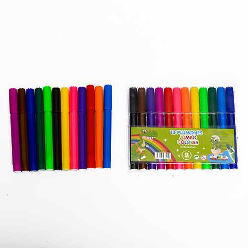 Marcadores Gruesos 12 Unidades