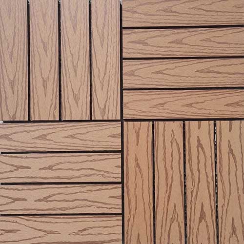 Baldosas Deck WPC 30x30cm Madera Para Exterior