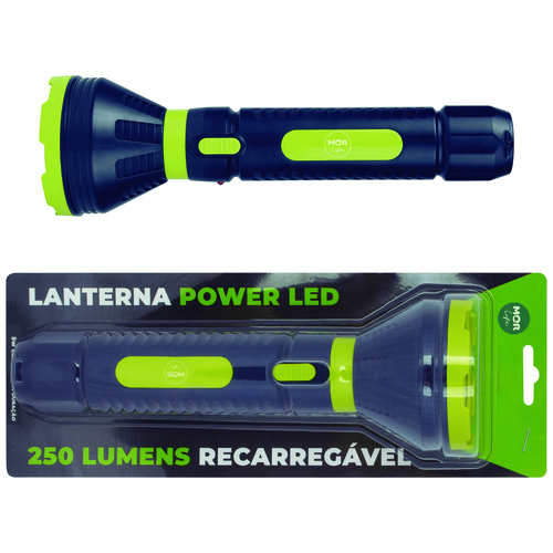 Linterna LED Recargable 4V 8x27cm Mor 9183