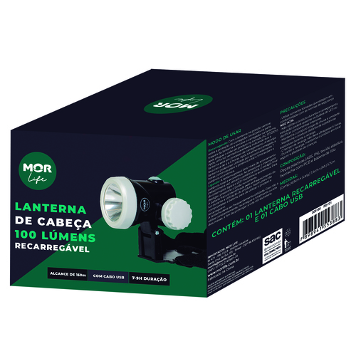 Linterna Minera Recargable USB Mor 9188