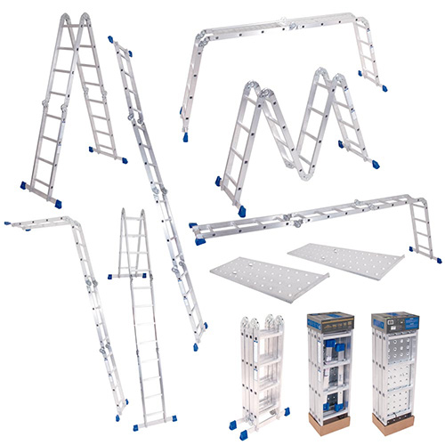 Escalera Multifunción Con Plataforma 4x4 Mor
